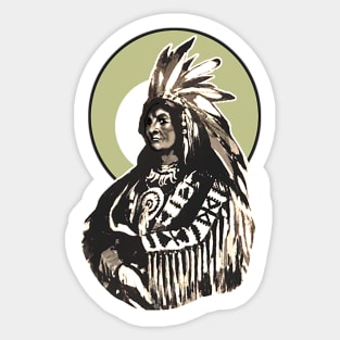 Native American Apache Chief Sticker